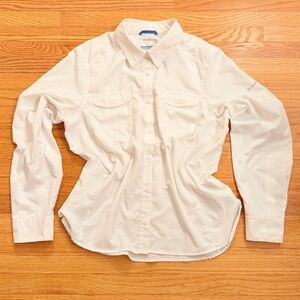 Columbia White Omni-Shade Button Shirt Blouse
